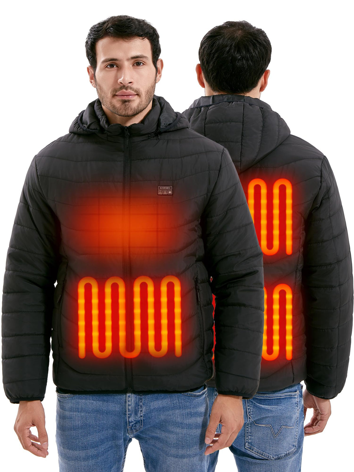 Men's Heated Jacket with Battery Pack, Electric Heating Coat