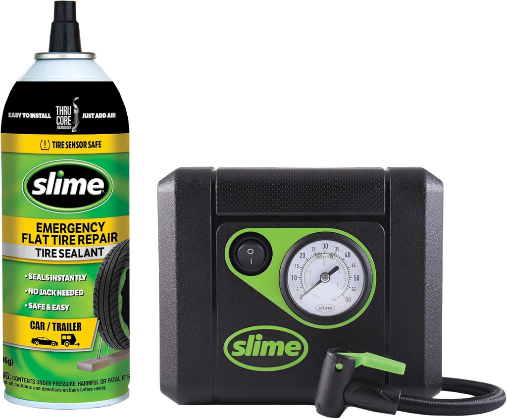 50165 Flat Tire Puncture Repair, Smart Spair Plus, Emergency Kit for Car Tires, Includes Sealant and Tire Inflator