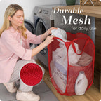 Mesh Pop-Up Laundry Hamper, Collapsible Basket 2-Pack