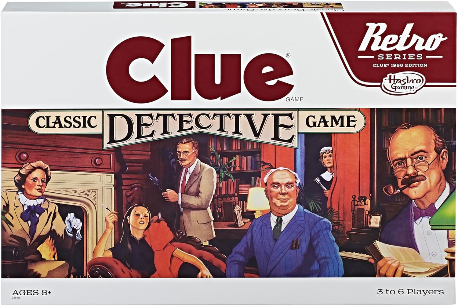 Hasbro Gaming Retro Series Clue 1986 Edition Board Game, Classic Mystery Game for Kids, Family Board Games for 3-6