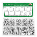250 Pcs #8-32 Pan Head Machine Screws Nut Washer Bolt Kit,304 SS