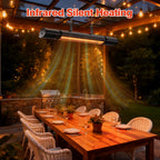 Electric Hanging Patio Heater with remote control, built in Temperature Control, Wall mounted or ceiling mounted