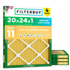 20x24x1 Air Filter MERV 11 Pet & Allergy Defense (4-Pack)