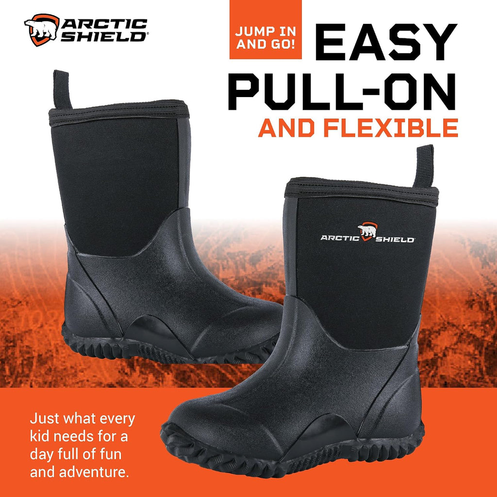 Kids Rain Boots - Outdoor Waterproof & Insulated Winter Boots for Girls & Boys - Unisex Kids Snow Boots for Rain