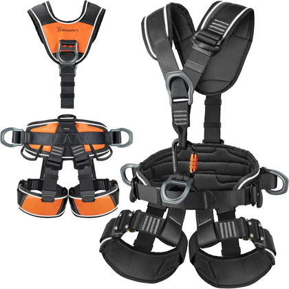 TRSMIMA Safety Harness Fall Protection - Roofing Full Body Climbing Harness | Men Tree Work Rock Climbing Chest