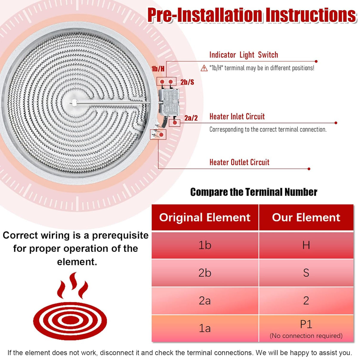 DG47-00064A DG47-00056A Compatible With Samsung Stove 9/12in Dual Element