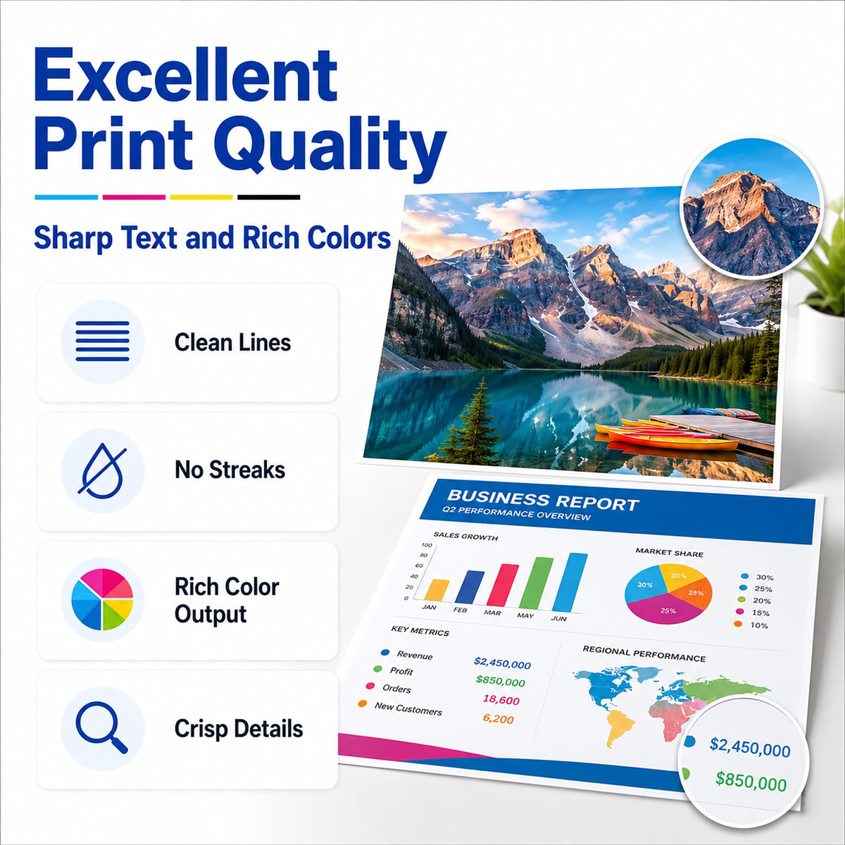 LC3019 BK/C/M/Y Ink Cartridges 4 Pack Replacement for Brother LC3019