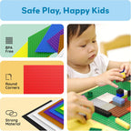 Brick Baseplate Classic Building Block Foundation Kit 20 Pack 10"x10" Platform Multi Color Bricks Stud Blocks