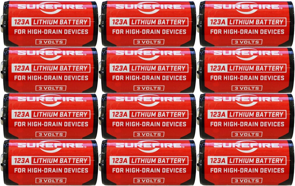 CR123A 3V Lithium Battery - 12 Pack SF123A Batteries | 123A 3V lithium batteries with 10-year shelf life for