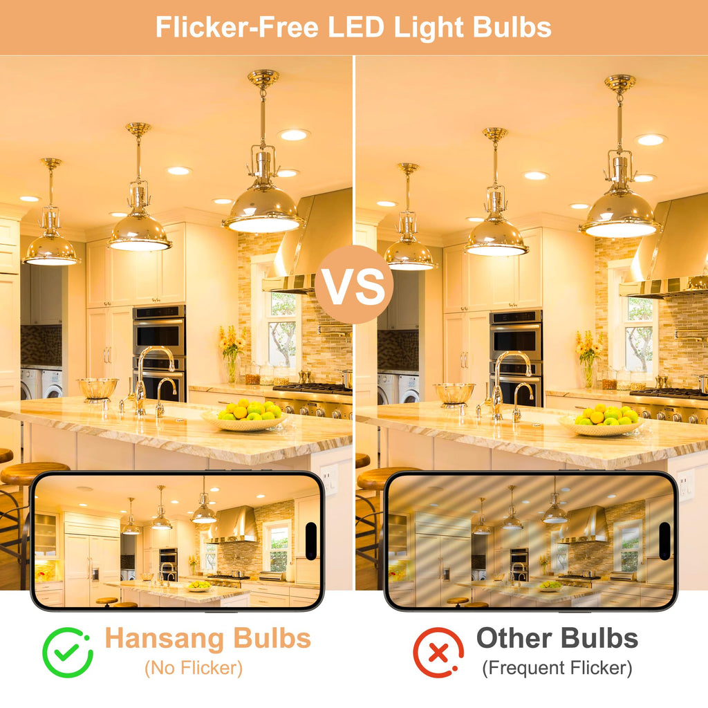 A19 LED Light Bulbs 2700K Soft White E26 Base 60 Watt Equivalent