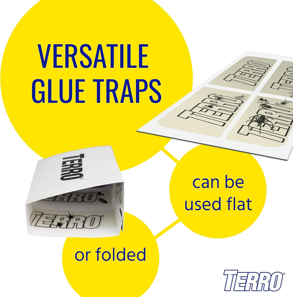 Spider & Insect Trap, 10-Pack Sticky Glue Traps | Kills Roaches, Spiders, Ants, Cockroaches, Crickets, Indoor Bug