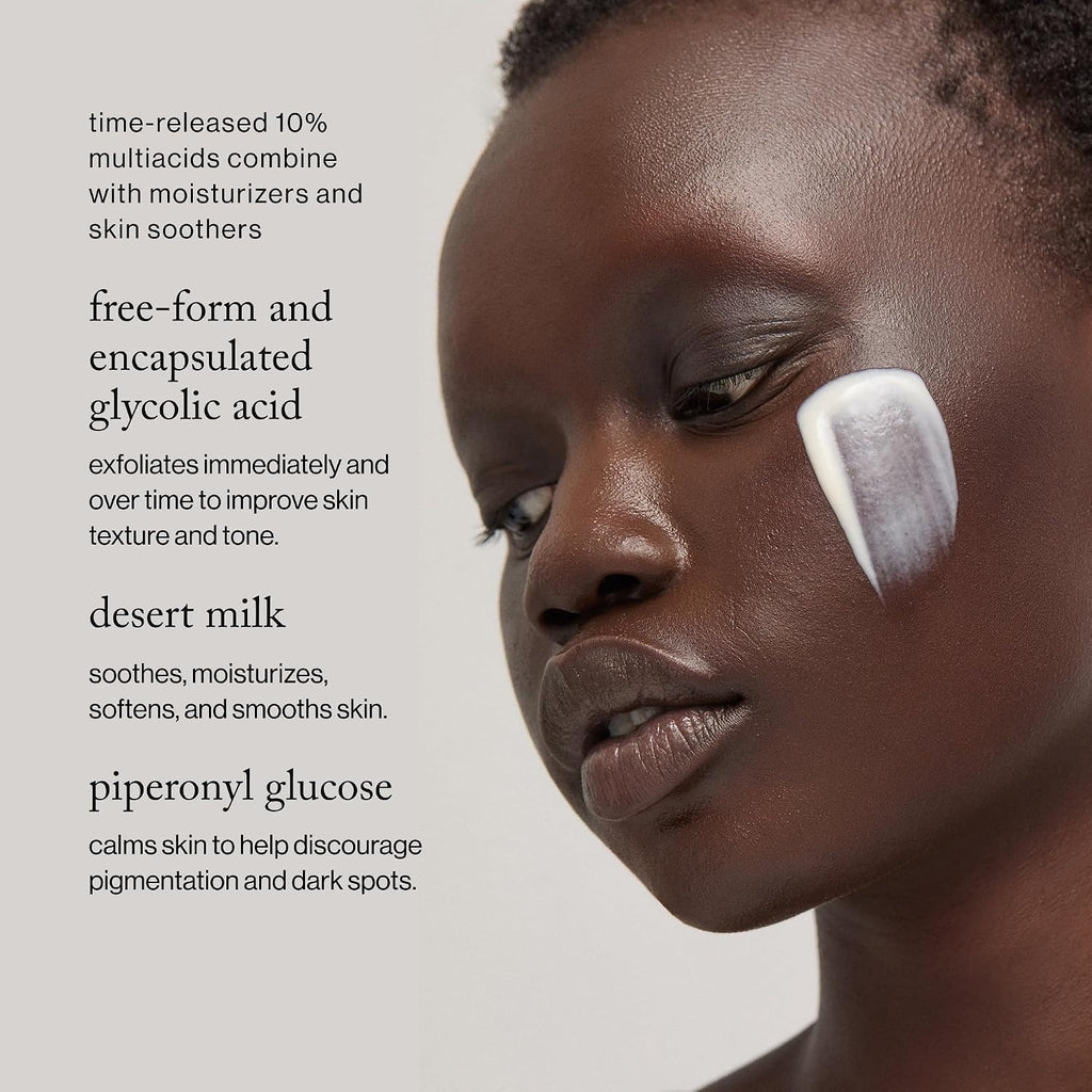Beauty Sleep Milk Serum | Intense Face Exfoliator to Smooth Uneven Texture, Wrinkles, & Pores | Glycolic Acid &