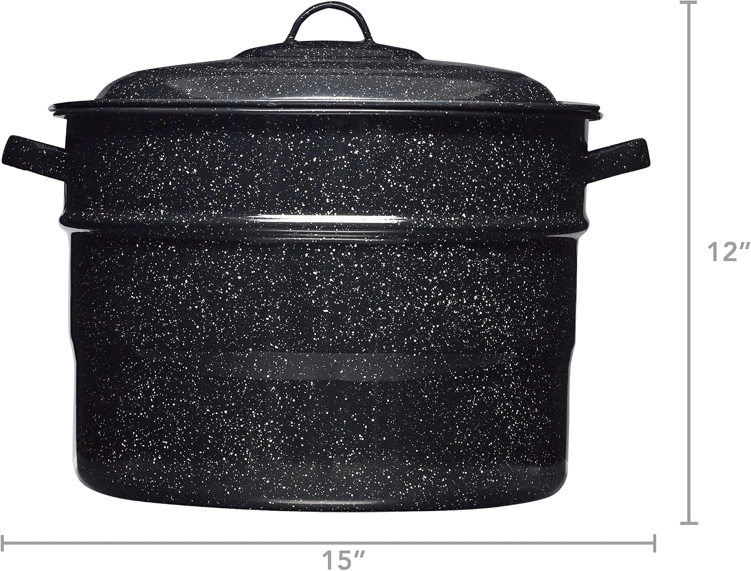 Water Bath Canner with Can Rack 21.5 Quart, Black, WYT-57