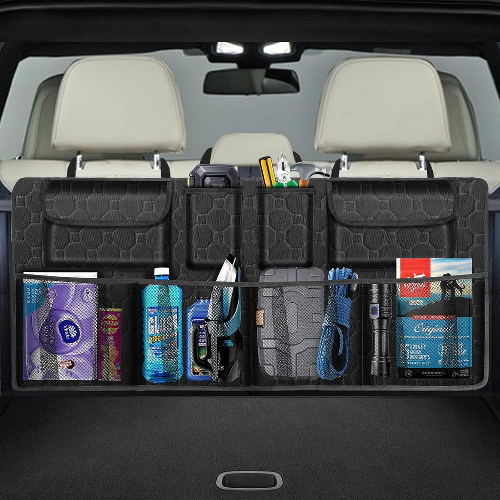 Car Trunk Organizer, Super Capacity Backseat Car Organizer for SUV/Truck/MPV(42"*18"), Hanging Car Storage Organizer