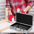 Aluminum Briefcase Hard Case with DIY Customizable Foam Insert for Test Instruments Cameras Tools Parts and