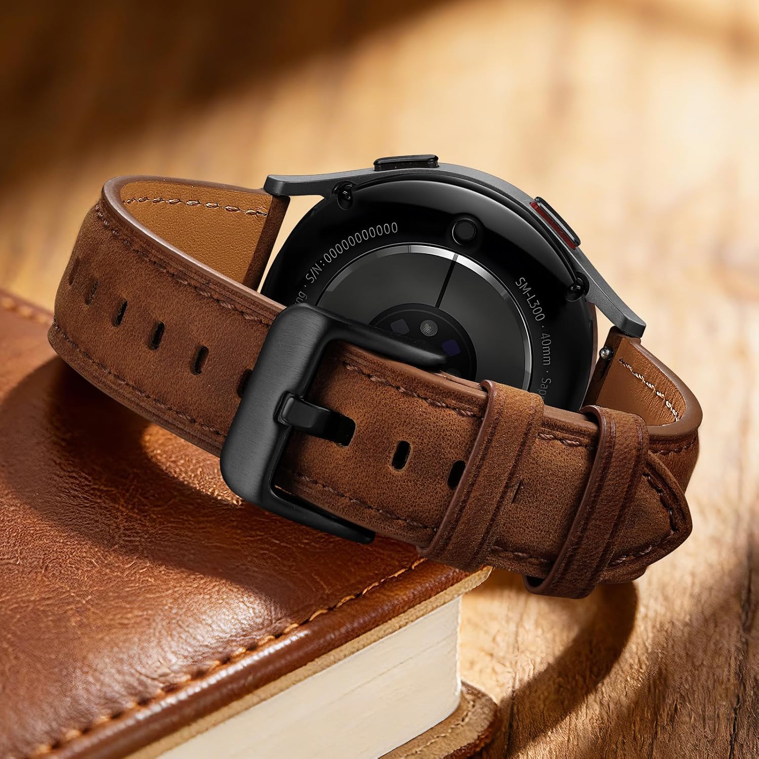 20mm 18mm 22mm Leather Band Compatible with Garmin Vivoactive 5/6/4/3 Watch Bands, Venu 4/Venu 3S/2S, Quick Release
