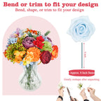Artificial Flower Box, 38PCS Silk Floral Stems, Multi Color