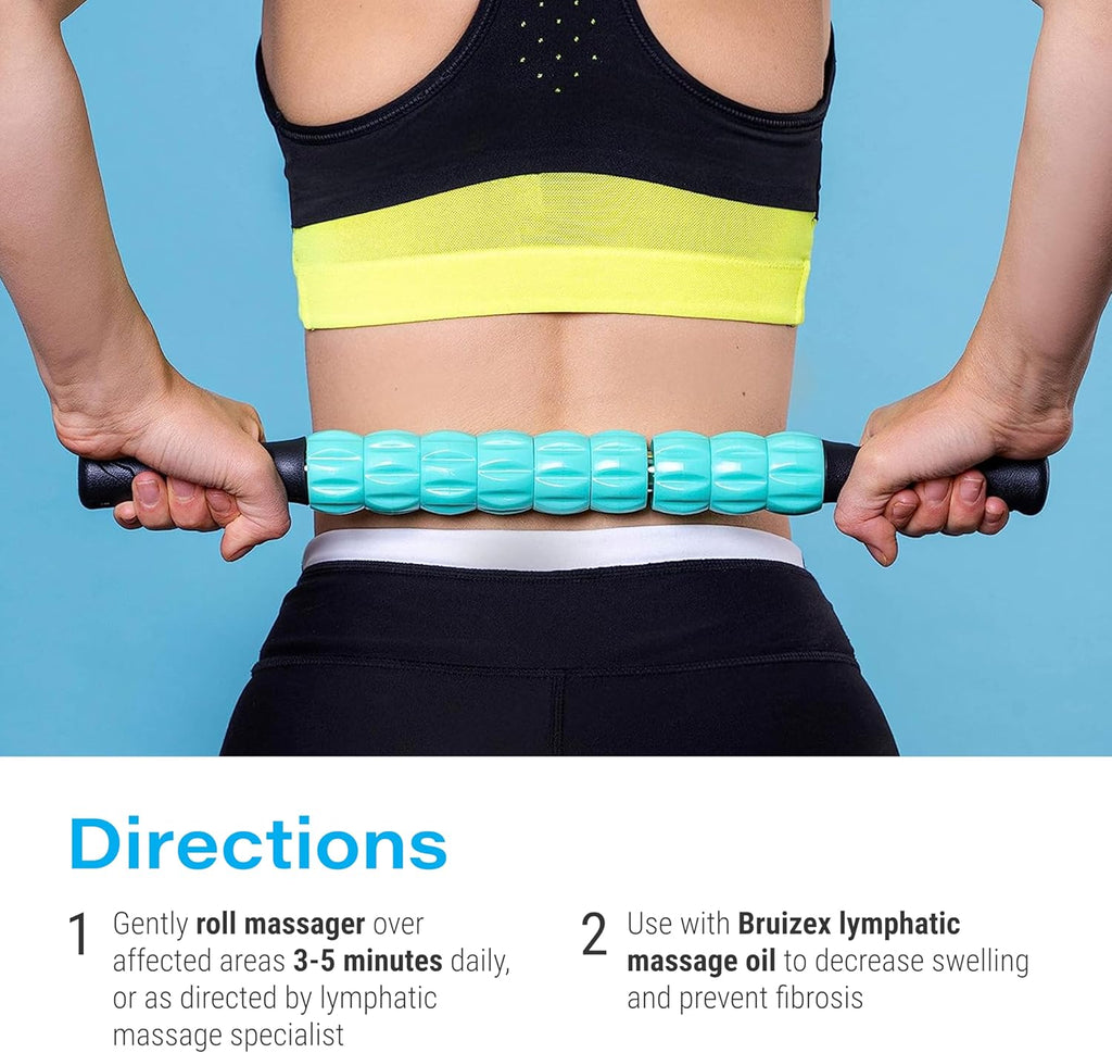 Muscle Roller Lymphatic Drainage Massage Roller Stick - for Myofascial Pain Relief | Post Liposuction & Fibrosis