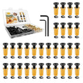 30 Sets 1/4-20 Threaded Inserts for Wood Kit for Woodworking & DIY Projects