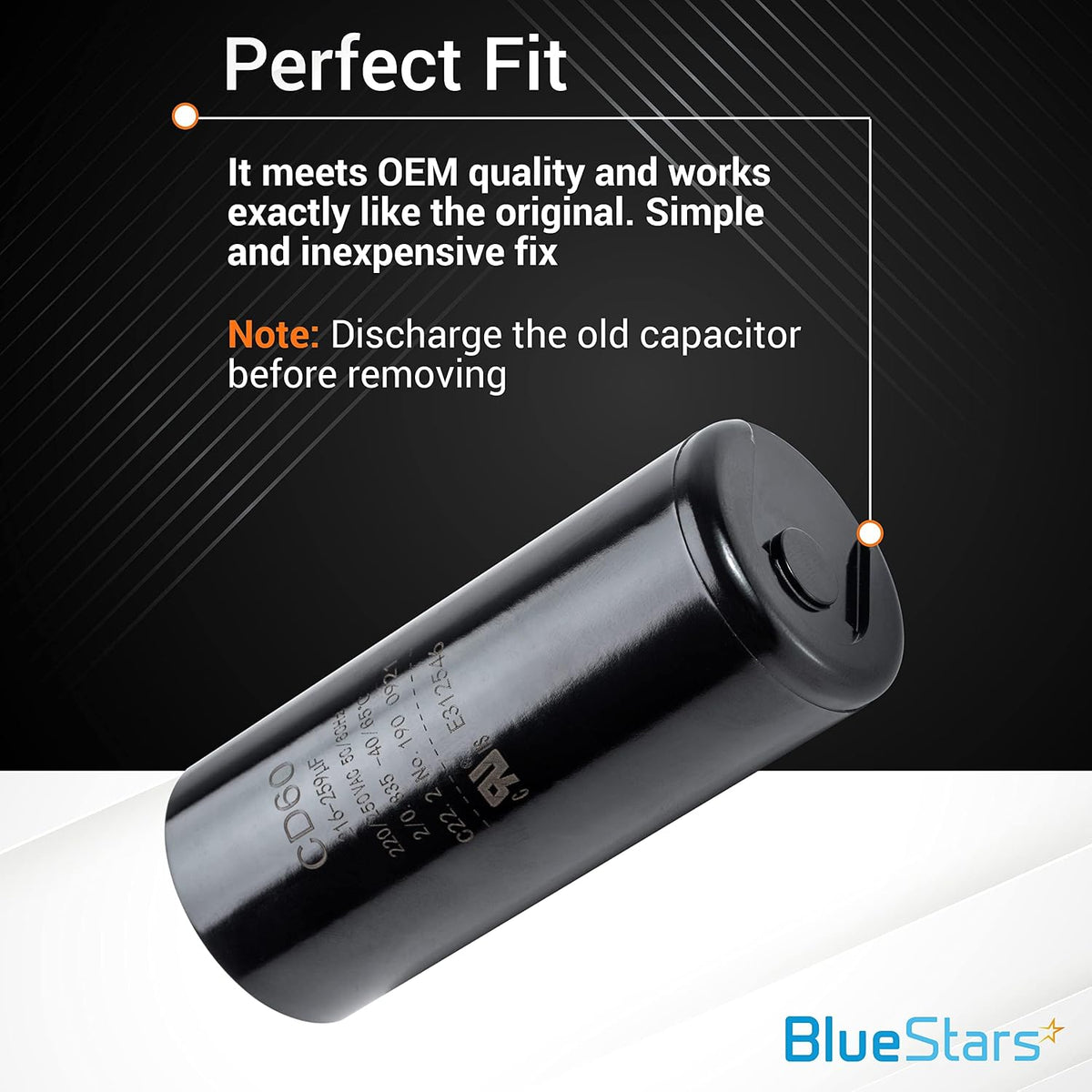 [Original Version] BlueStars 216-259 uF MFD 220-250 VAC Motor Capacitor