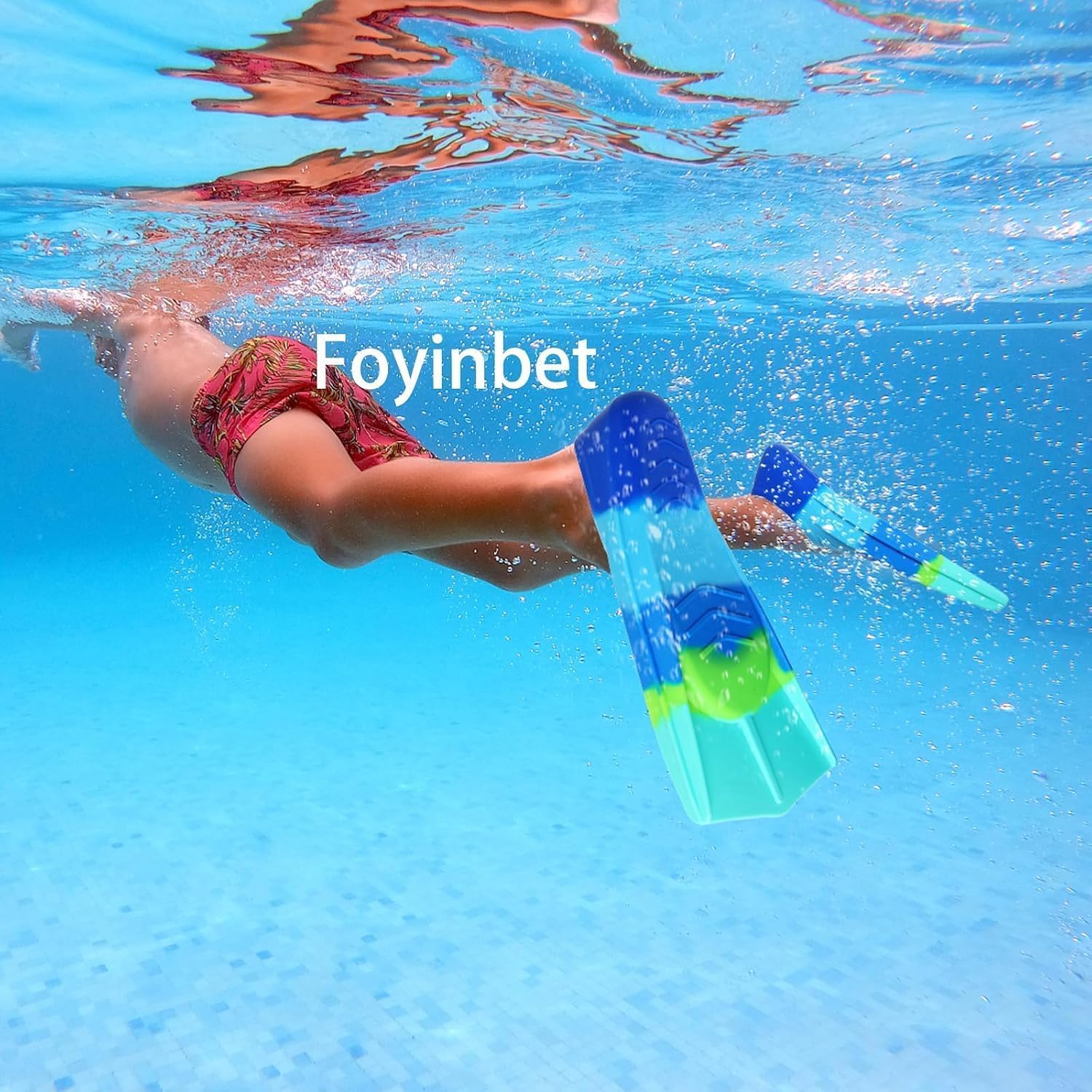 Kids Swim Fins Youth Short Blade Swimming Training Flippers | Snorkeling Diving Travel Size Fins for Children Girls
