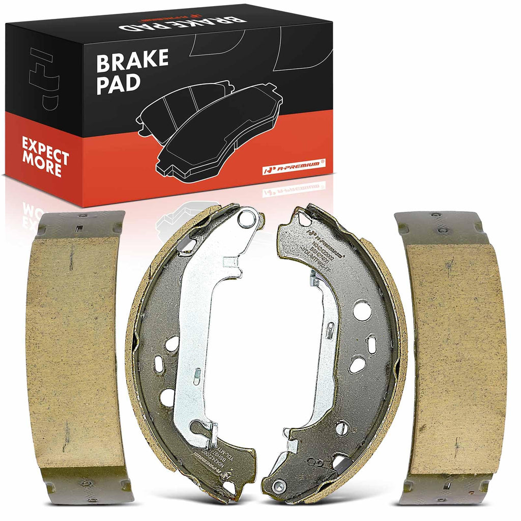 A-Premium Rear Ceramic Drum Brake Shoes Set Compatible with Ford Models