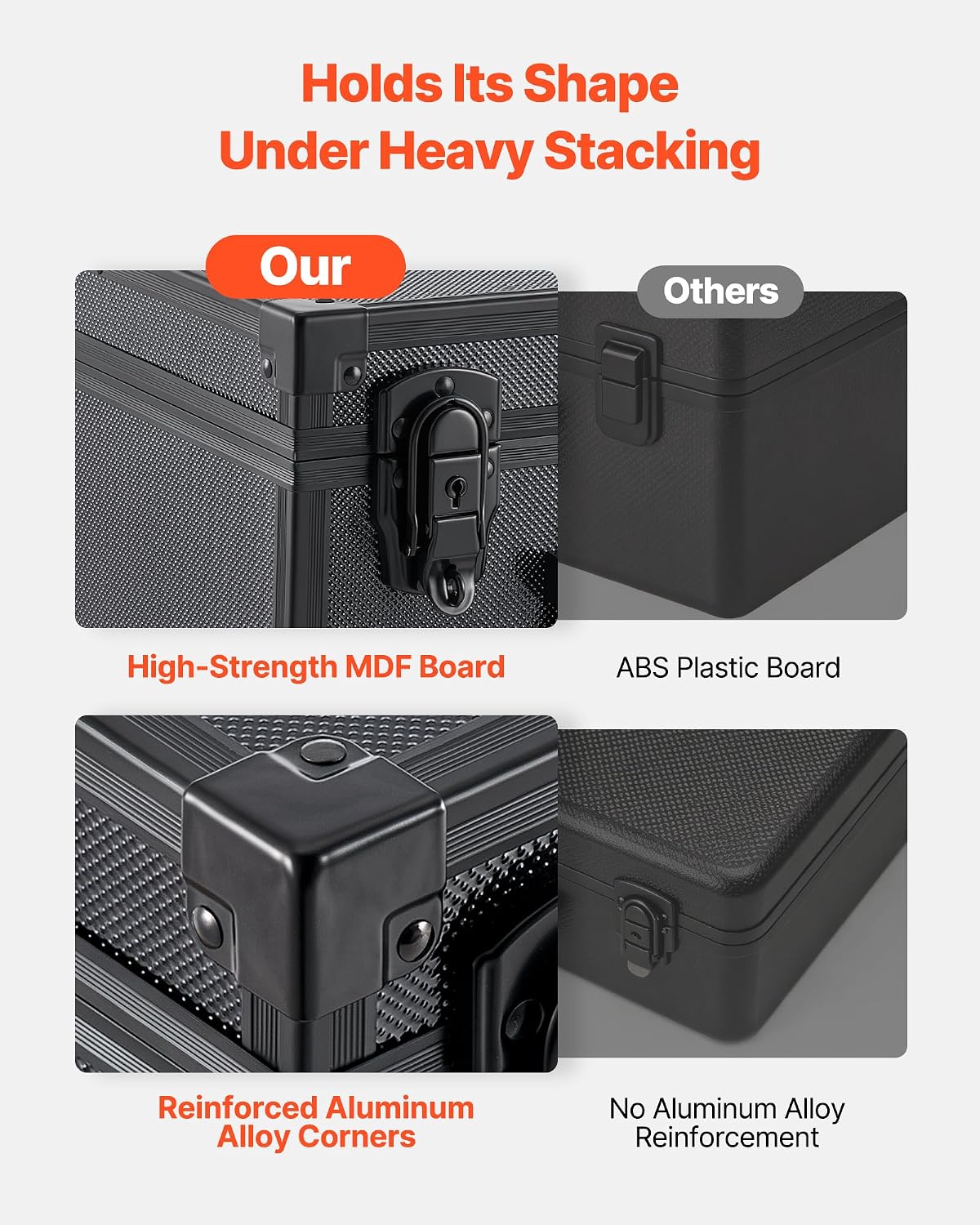 Graded Card Case 3 Row 180 PSA Slab Storage Box with Mechanical Lock, Baseball Sports Trading Cards Holder Collector