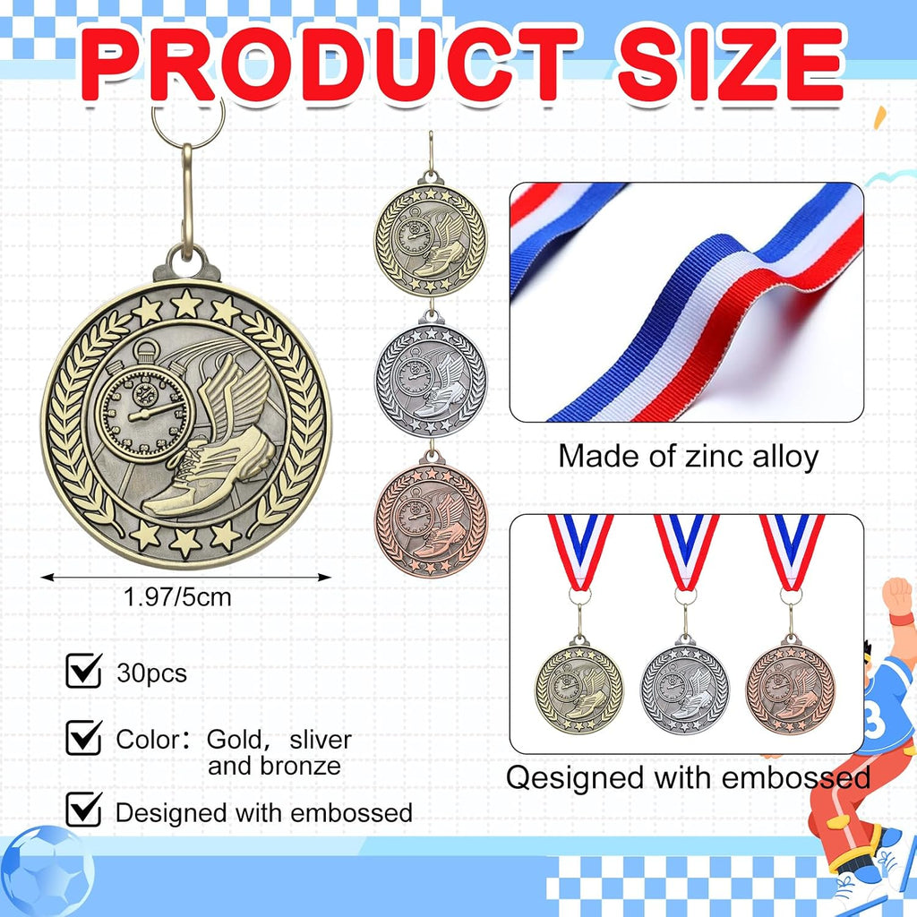 30/60/100 Pcs Track Award Medals