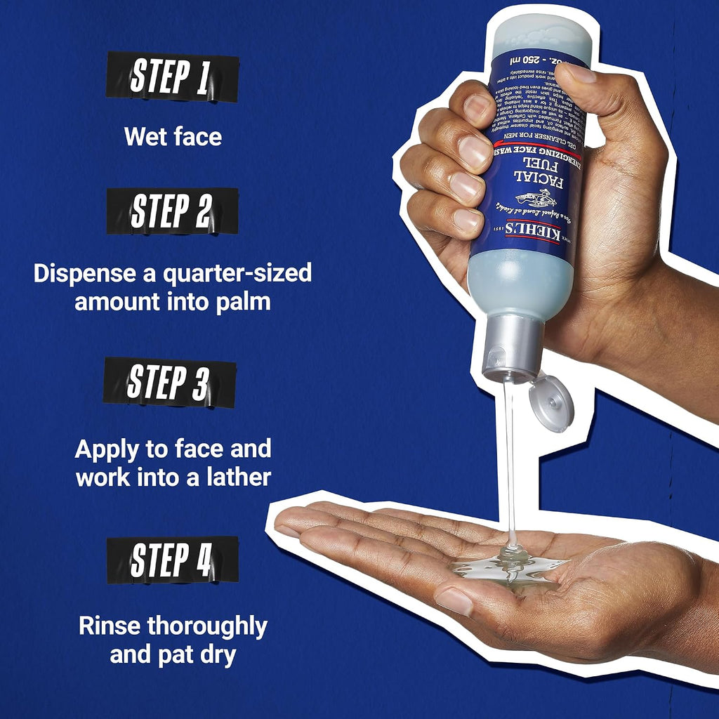 Facial Fuel Men's Invigorating Face Wash | Foaming Gel Formula Exfoliates & Cleans Skin - With Caffeine & Menthol