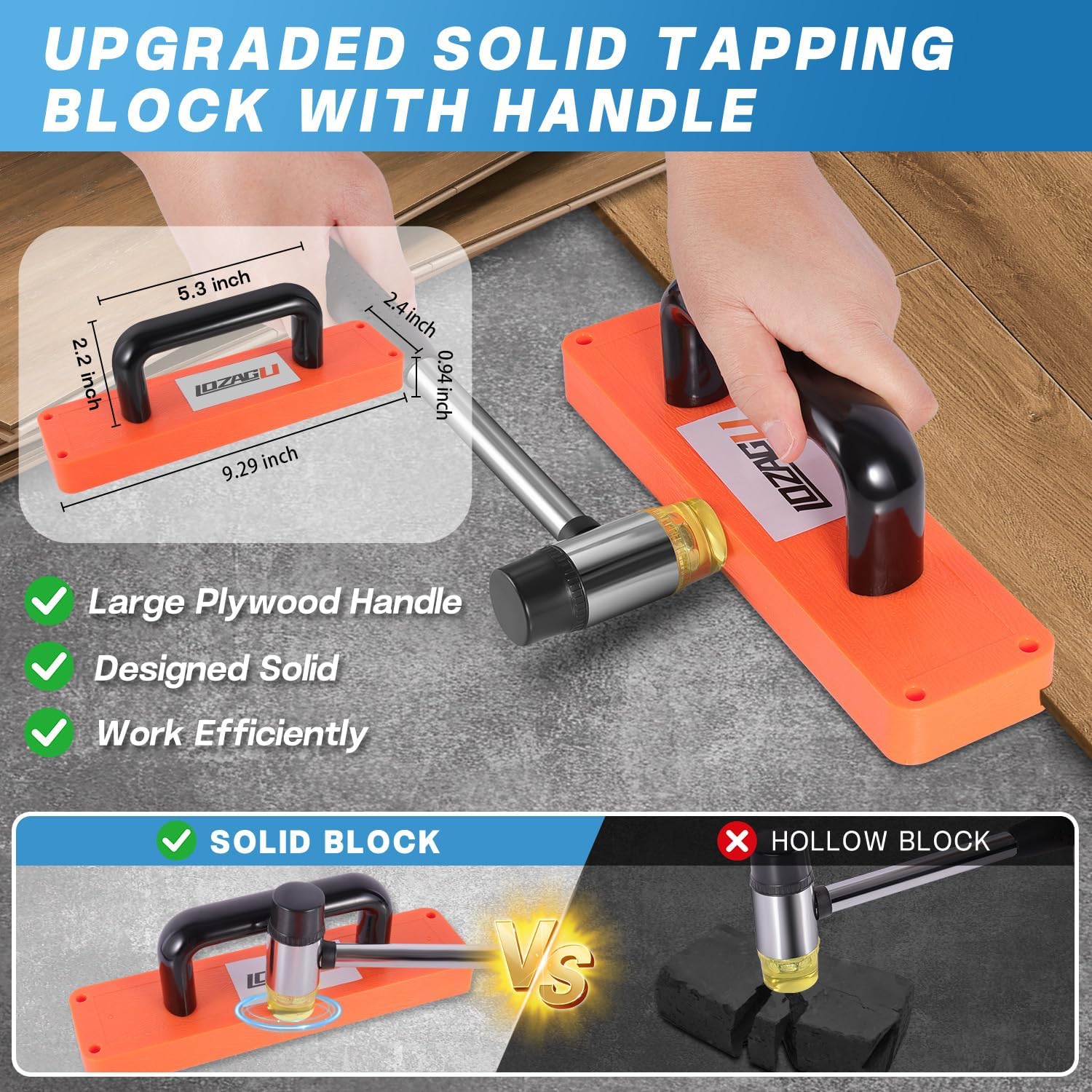 43-Piece Laminate Flooring Tools, LVP installation kit, Vinyl Flooring Tools, Tapping Block with Handle, Spacers