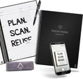 Fusion Plus Smart Reusable Notebook Planner, Notetaking and Planning In One, Letter Size 8.5x11, Black