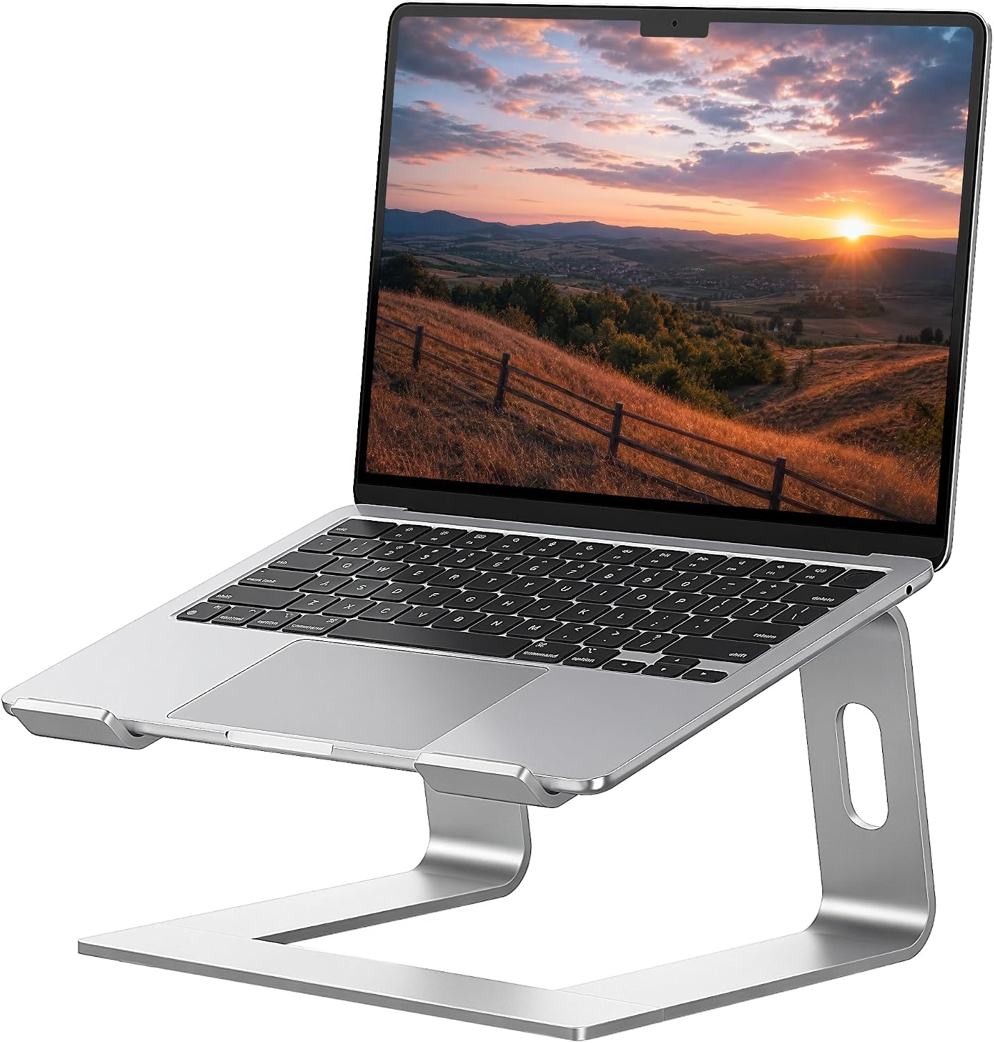 Laptop Stand, Aluminum Computer Riser, Ergonomic Laptops Elevator for Desk, Metal Holder Compatible with 10 to 15.6