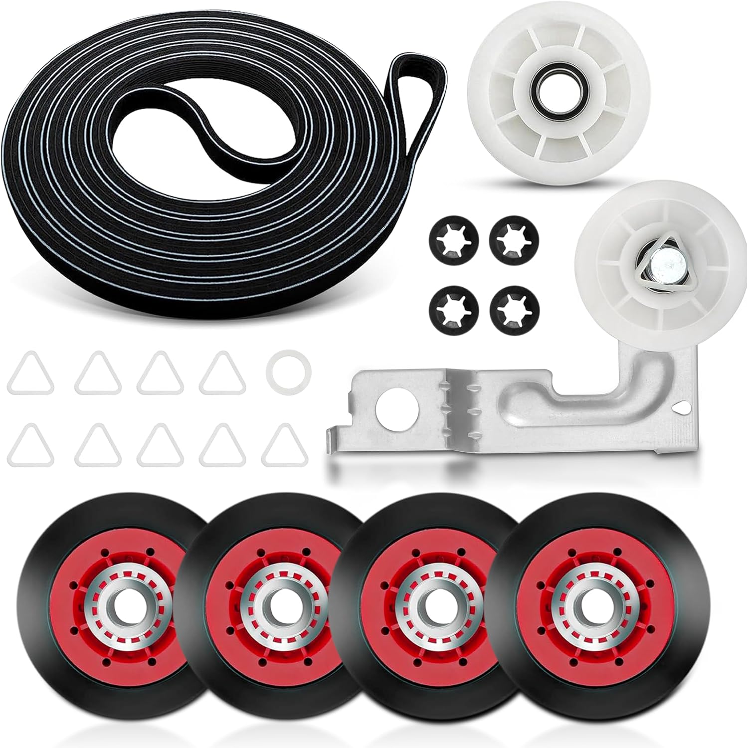 4392067 Dryer Repair Kit with W10837240 Idler Pulley for Whirlpool | WED4815EW1, MEDC215EW1, WED75HEFW0, WED70HEBW0