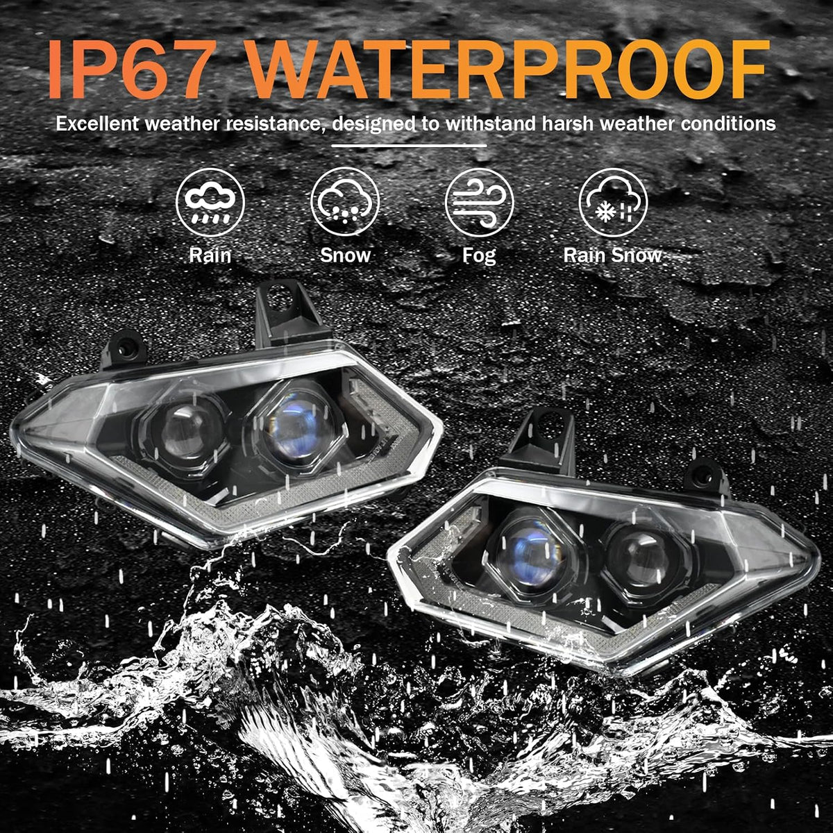 DOT Approved LED Headlights for Can-Am Maverick X3 Max XDS R Turbo