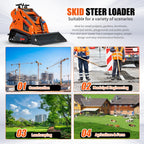 DS360,Mini Skid Steer Loader 23HP Gas Powered Stand On Compact Track Loader