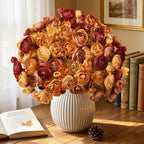 30Pcs Ranunculus Artificial Flowers Fall Faux Silk Mini Ranunculus