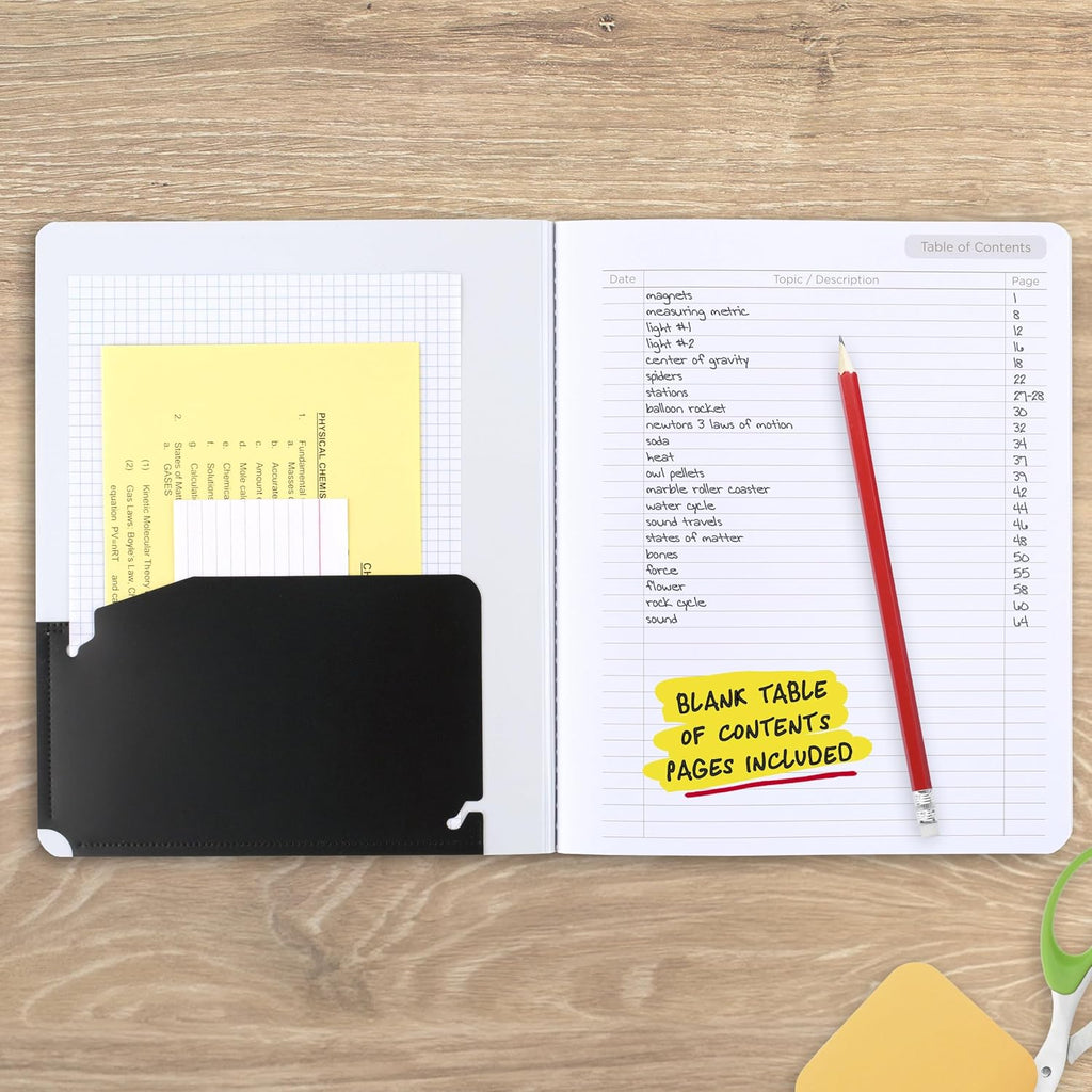 Interactive Notetaking Composition Book, 1 Subject, College Ruled Paper, 9" x 11", 100 Sheets, Customizable, Assorted