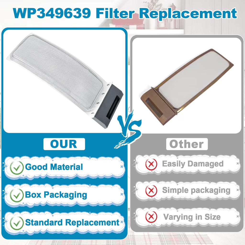 WP349639 349639 Dryer Lint Filter Screen Fit for Whirlpool Lint Trap