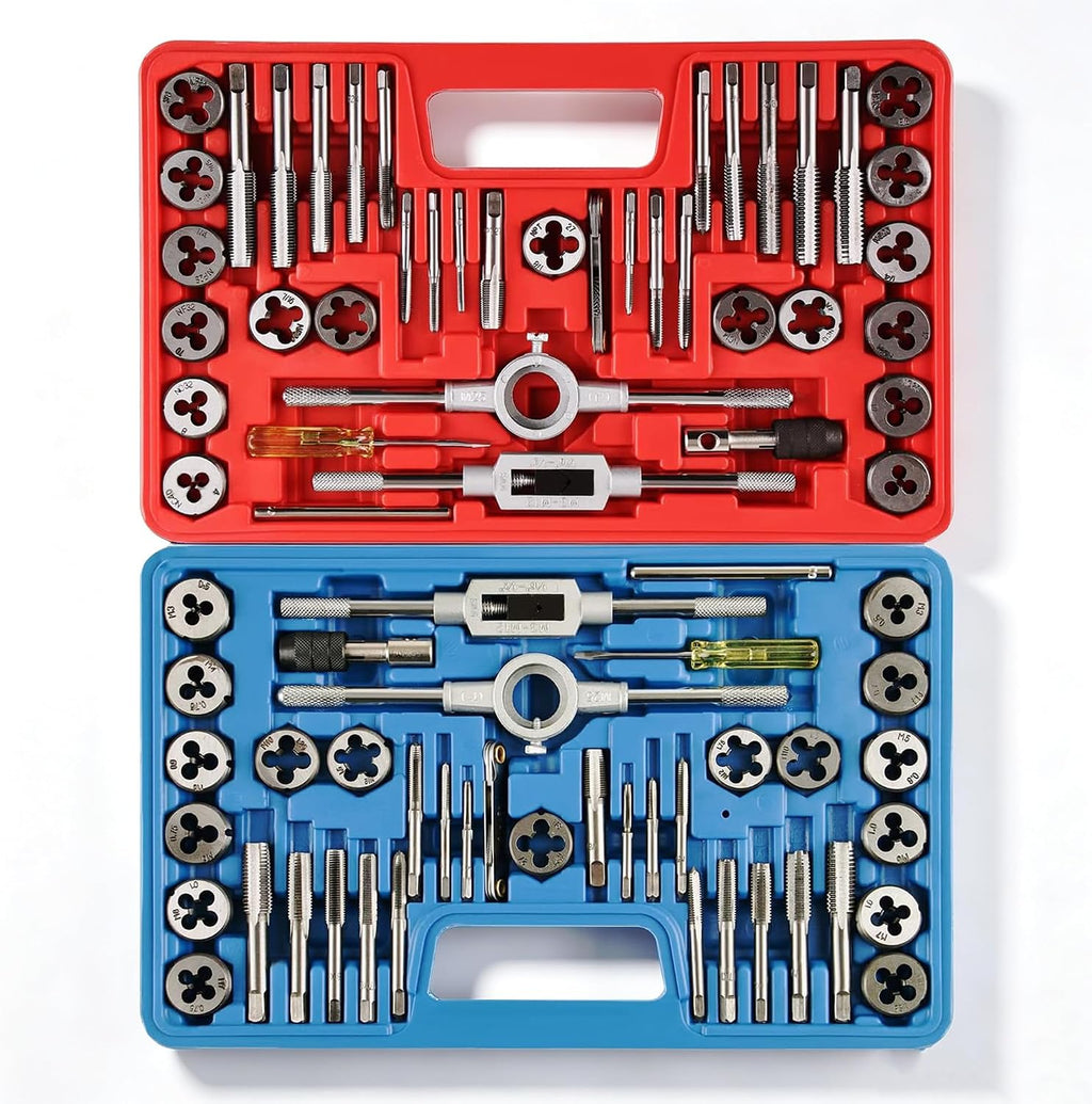 Anfrere 80pcs Tap and Die Set for Cutting External and Internal Threads