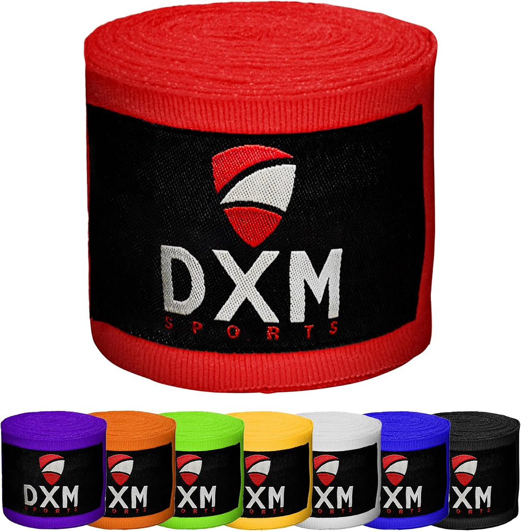 Boxing Hand Wraps Inner Gloves - 180 Inch Elasticated Thumb Loop Bandages - Kickboxing MMA Muay Thai Kickboxing