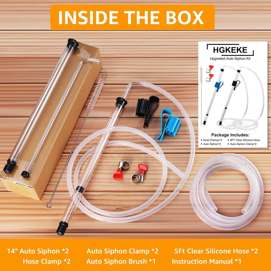3/8" Auto Siphon 2 Pcs Racking Canes for Gallon Jugs, Wine, Beer or Mead | Beer Bottle Siphon Pump, Food Grade, with