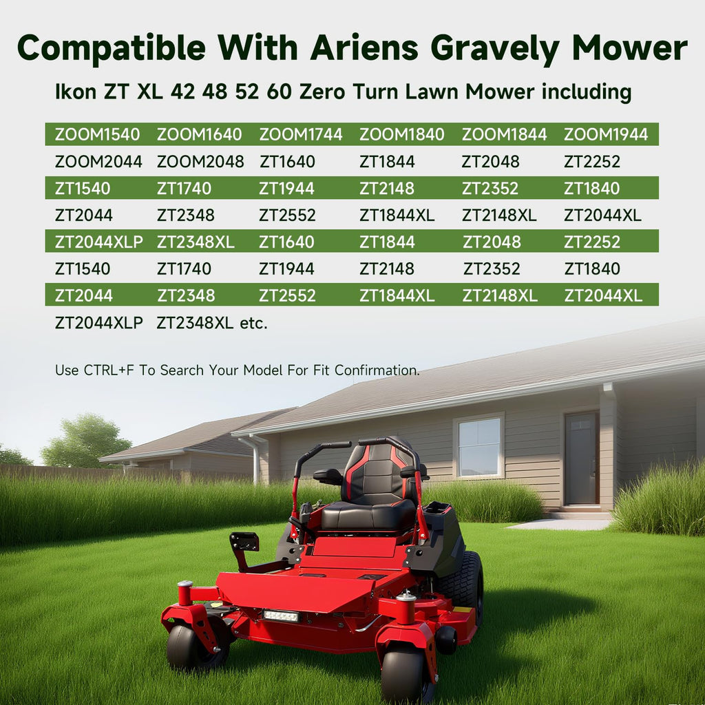 Transmission Drive Belt Zero Turn Lawn Mower Belt Compatible with Ariens Gravely Ikon ZT XL 42 48 52 60 Zero Turn Lawn Mower Replace#: 07200724 7200724