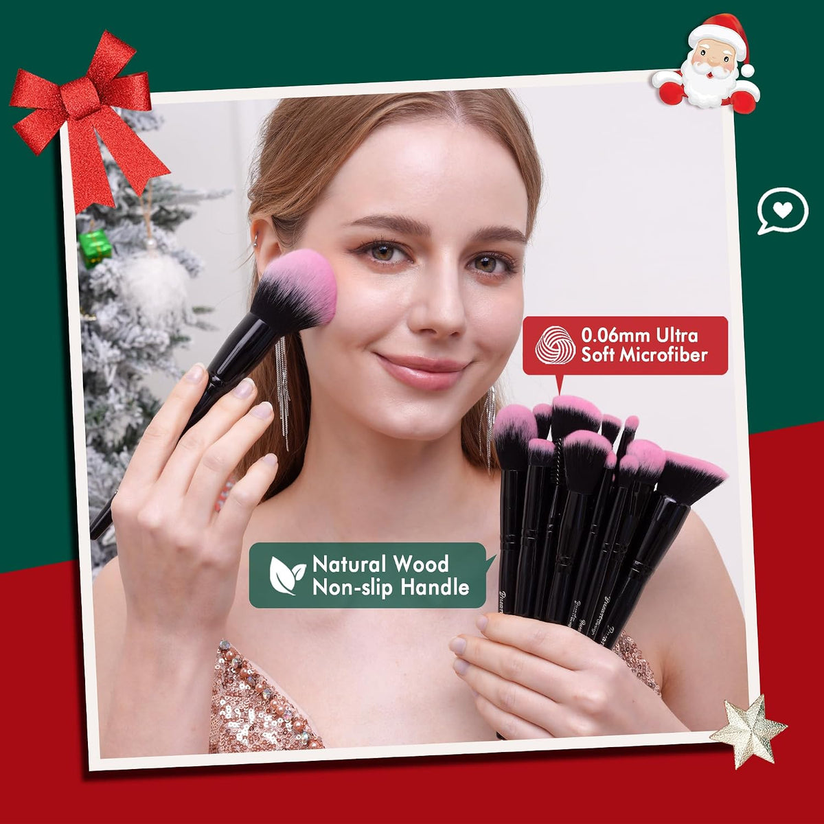 18Pcs Pro Deluxe Makeup Brushes set with Make up Brush Holder