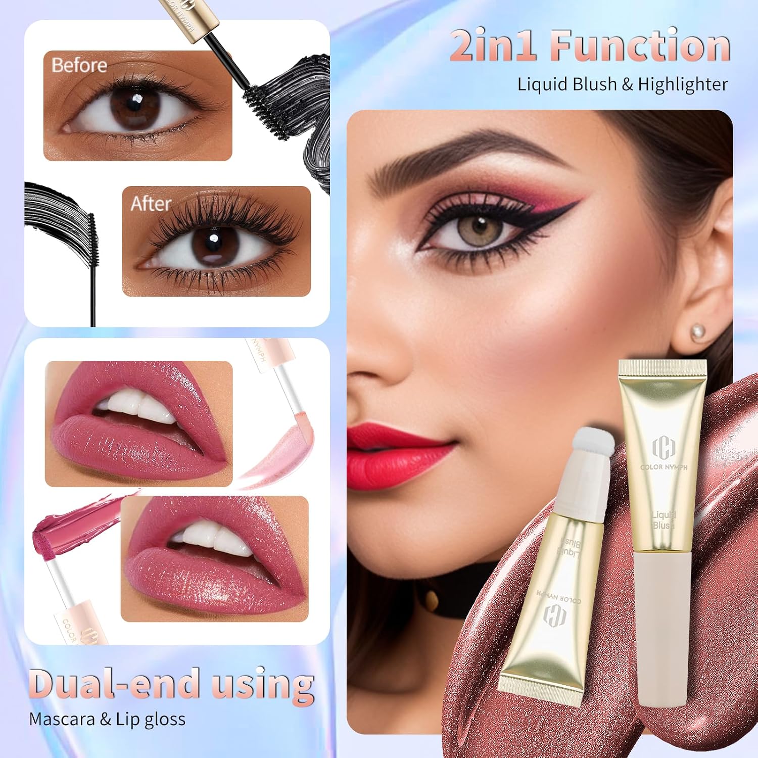 Makeup Kit For Girls, Women Make Up All In One Makeup Set For Starter With Sequin Bag, 9 Colors Eyeshadow Palette