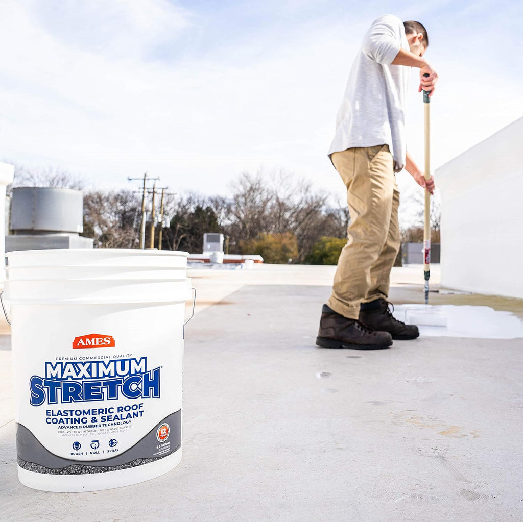 RESEARCH LABORATORIES MSS1 Maximum Stretch Roof Coating, 1 Gallon, White