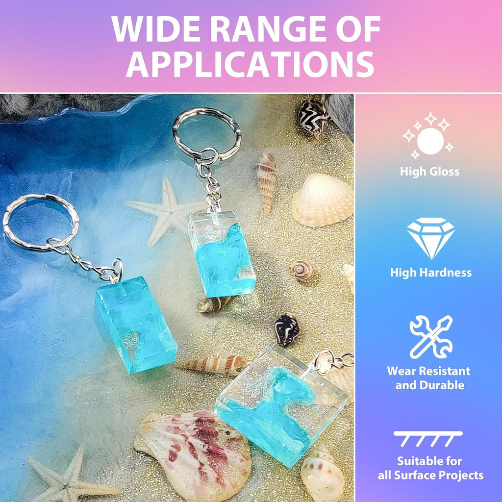 Artist-Grade Epoxy Resin – Self-Leveling, Zero Bubbles & 5-Year UV Guard for River Tables, Jewelry, Resin Art –