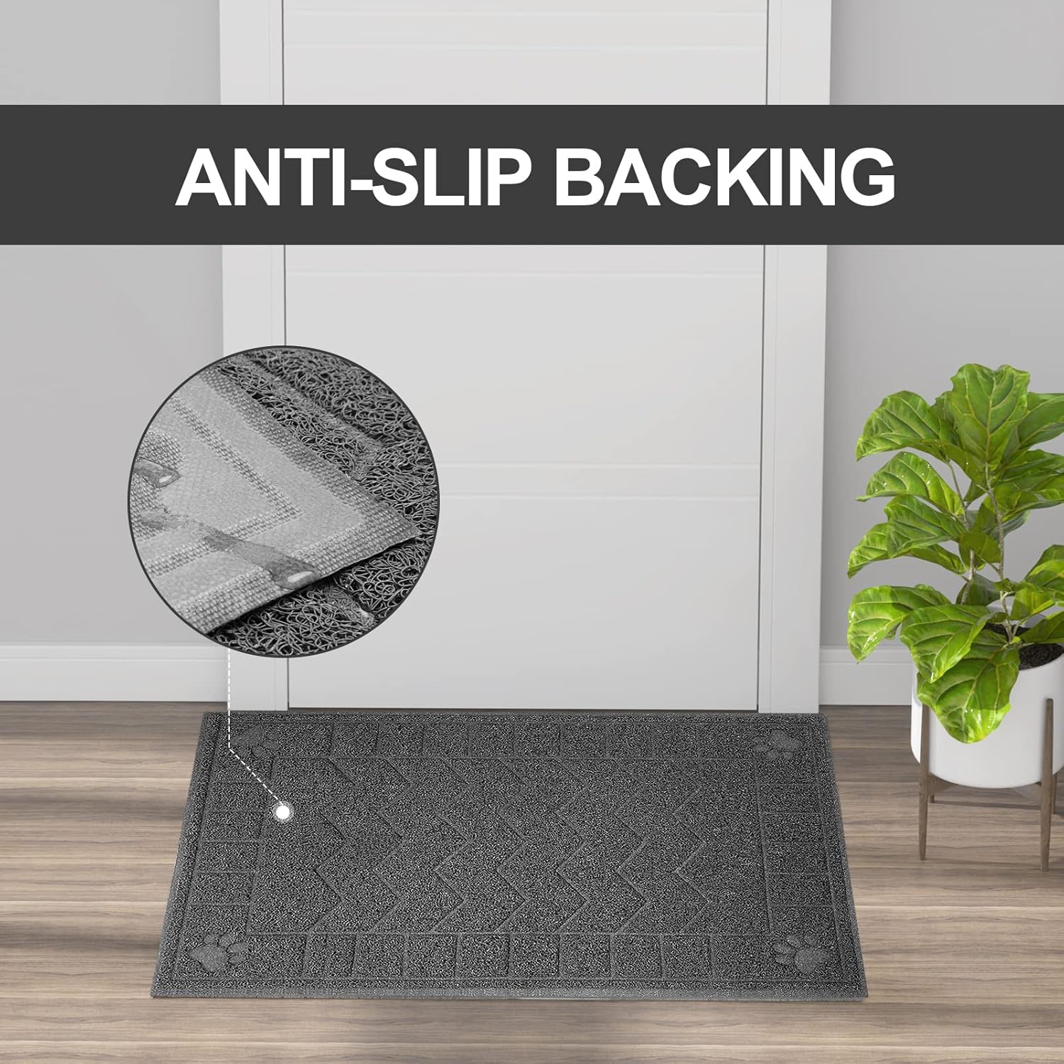 Cat Litter Box Mat, 35" x 24" Large Kitty Litter Trapping Mat Keep Floor Clean, Litter Box Mat Scatter Control