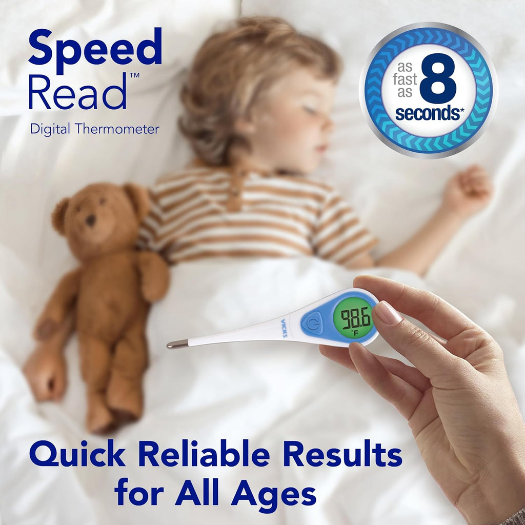 SpeedRead Digital Thermometer for Baby, Kids & Adults, Color-Coded Readings, Oral, Baby Rectal Thermometer or Under