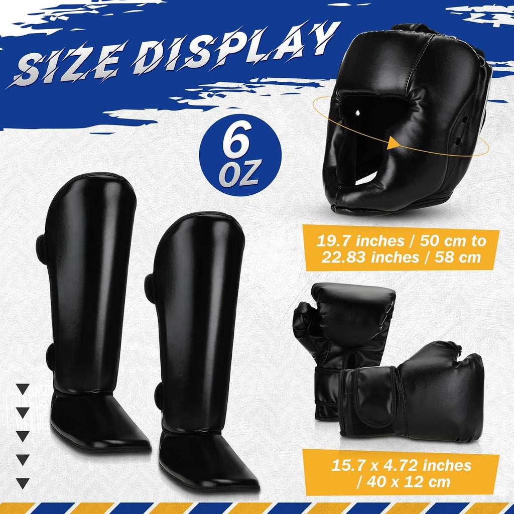 5 Pcs Boxing Guards Set for Kids with Sparring Headgear