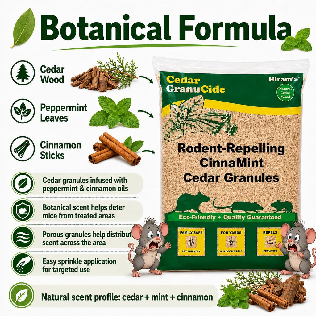 GranuCide Mouse Repellent Granules – Cedar, Peppermint & Cinnamon Scented Rodent Repellent – Natural Botanical